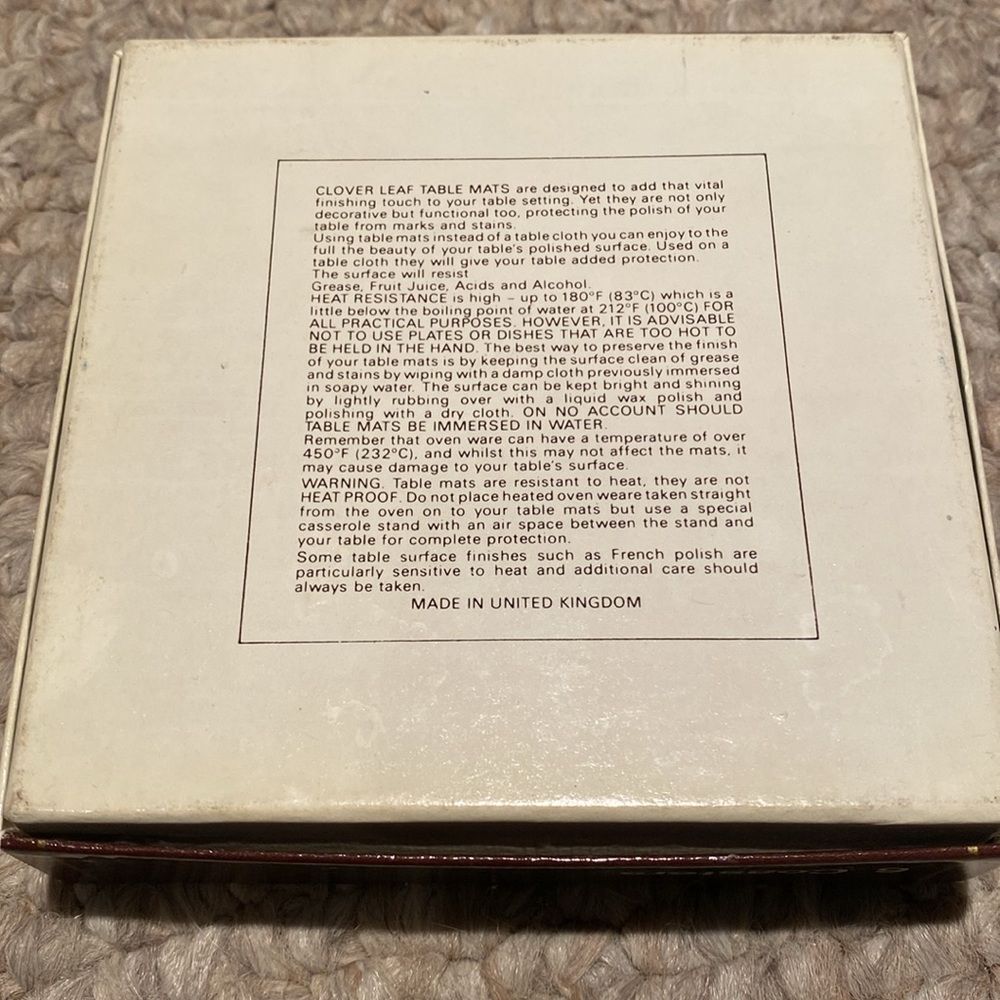 Vintage Clover Leaf London Coaster Set - Picture 3 of 10
